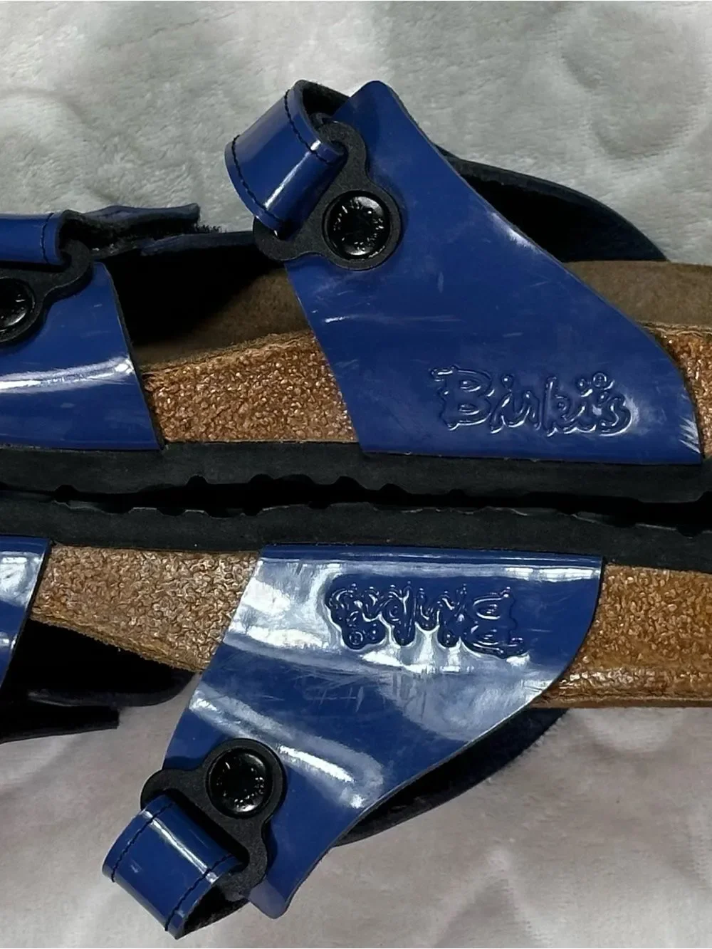 Big kids Blue Adjustable Strap Sandals